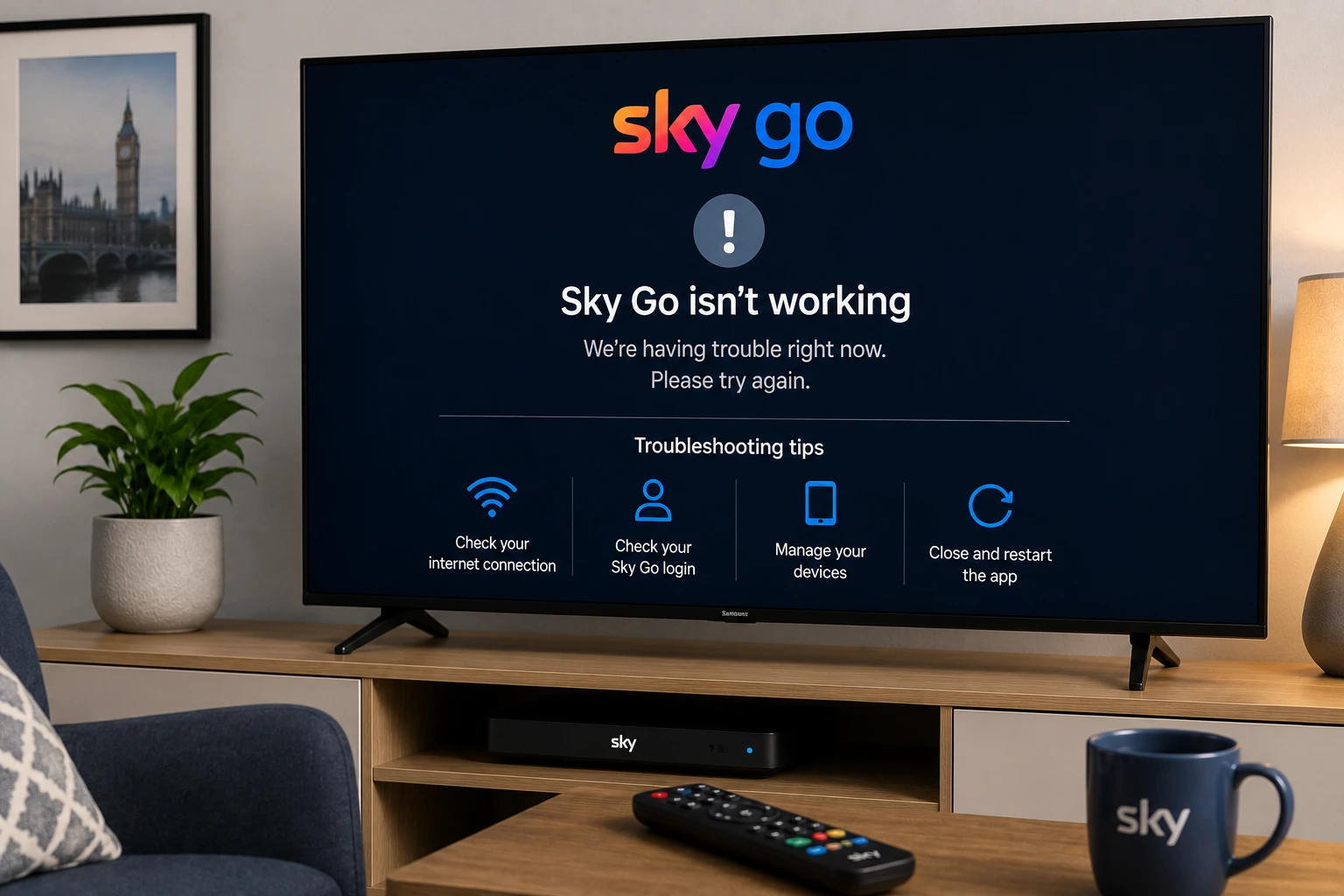 Sky Go Not Working? UK Fix for Login, Device Limit, Laptop, Mobile and Console Problems
