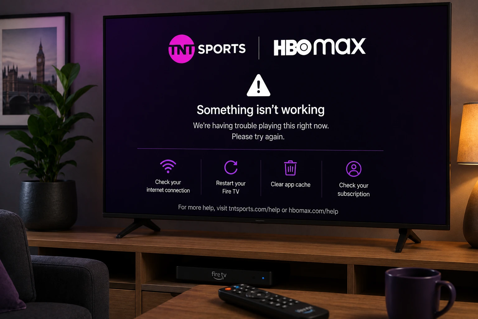 TNT Sports on HBO Max Not Working? UK Fire TV Fix for Smart TV, Firestick and Login Issues